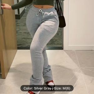 Solid Drawstring Waist Sweatpants, Casual Slant Pocket Pants, Women's Clothing